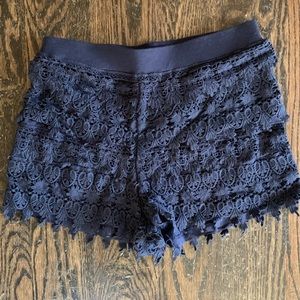 Express Crochet Navy shorts